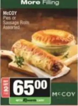 KwikSpar McCoy Pies or Sausage Rolls Assorted offer