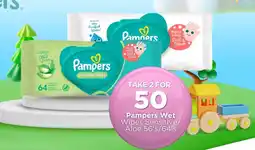Check Star Pampers Wet Wipes Sensitive/Aloe offer