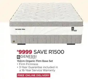 GENESSI 152cm Organic Firm Base Set