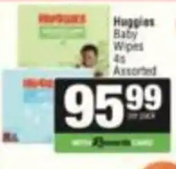 KwikSpar Huggies Baby Wipes Assorted offer