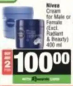 KwikSpar Nivea Cream for Male or Female offer