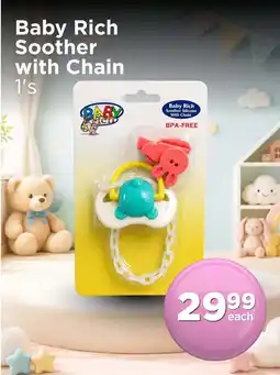 Check Star Baby Rich Soother Silicone With Chain offer