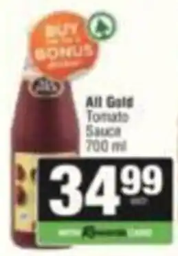 KwikSpar All Gold Tomato Sauce offer