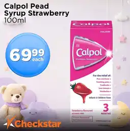 Check Star Calpol Pead Syrup Strawberry offer