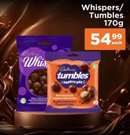 Check Star Cadbury Whispers/Tumbles offer