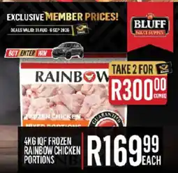 Bluff Meat Supply Rainbow IQF Frozen Chicken Portions offer