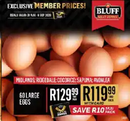 Bluff Meat Supply Large Eggs offer