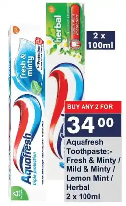 President Hyper Aquafresh Toothpaste offer
