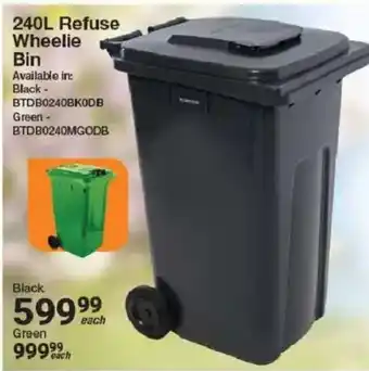 240L Refuse Wheelie Bin
