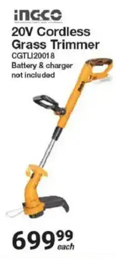 Mica INGCO 20V Cordless Grass Trimmer offer