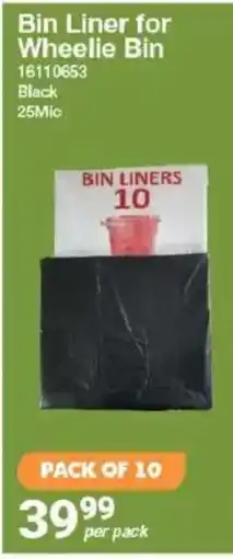 Mica Bin Liner for Wheelie Bin offer
