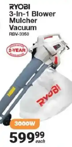 Mica RYOBI 3-In-1 Blower Mulcher Vacuum offer
