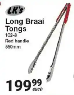 Mica LK's Long Braai Tongs offer
