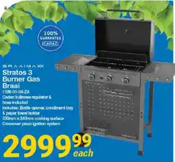 Mica Braaimaxx Stratos 3 Burner Gas Braai offer