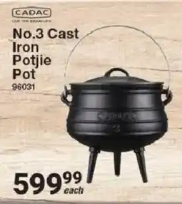 Mica CADAC No.3 Cast Iron Potjie Pot offer