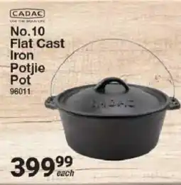 Mica CADAC No.10 Flat Cast Iron Potjie Pot offer