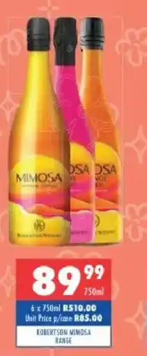 Ultra Liquors Robertson Mimosa Range offer