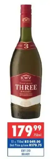 Ultra Liquors KWW THREE BRANDY offer