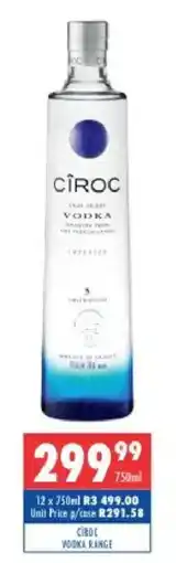 Ultra Liquors CÎROC VODKA offer