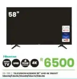 Fair Price TELEVISION HISENSE 58" UHD 4K SMART offer