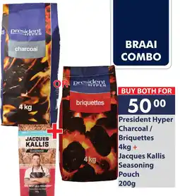 President Hyper President Hyper Charcoal / Briquettes + Jacques Kalllis Seasoning Pouch offer