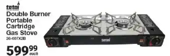 Double Burner Portable Cartridge Gas Stove