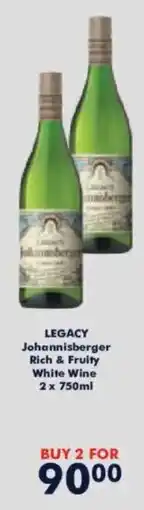 President Hyper LEGACY Johannisberger Rich & Fruity White Wine offer