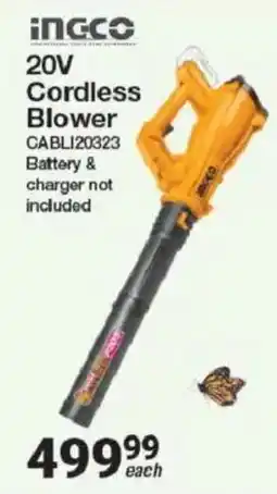 Mica INGCO 20V Cordless Blower offer