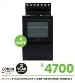 Fair Price Stove Univa 4PLT + Utility Draw offer