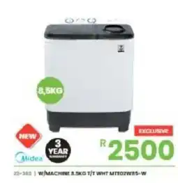 Fair Price W/MACHINE 8.5KG T/T WHT MTE02W55-W offer