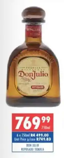 Ultra Liquors Don Julio Reposado Tequila offer