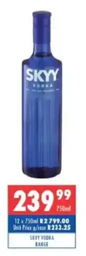 Ultra Liquors Skyy Vodka offer