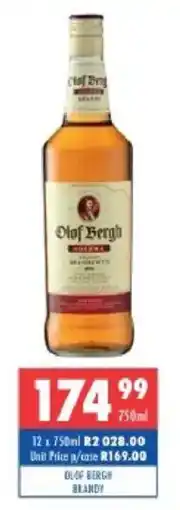 Ultra Liquors Olof Bergh Brandy offer