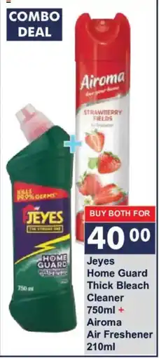 President Hyper Jeyes Home Guard Thick Bleach Cleaner + Airoma Air Freshener offer