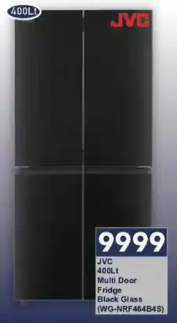 President Hyper JVC 400Lt Multi Door Fridge Black Glass offer