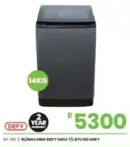 Fair Price W/MACHINE DEFY 14KG T/L DTL140 GREY offer