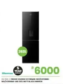 Fair Price Hisense FRIDGE HISENSE H3708MIB-WD/H3708MI-WD/H3658MI-WD 285L NETT BLACK MIRROR offer