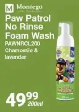 Mica Montego Paw Patrol No Rinse Foam Wash offer