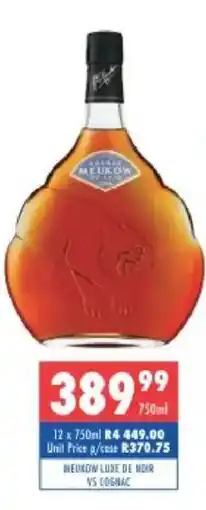 Ultra Liquors Meukow Luxe De Noir offer