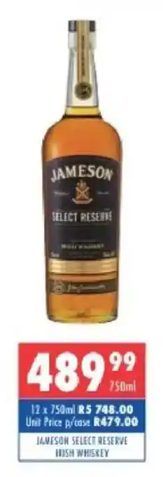 Jameson Select Reserve Irish Whiskey