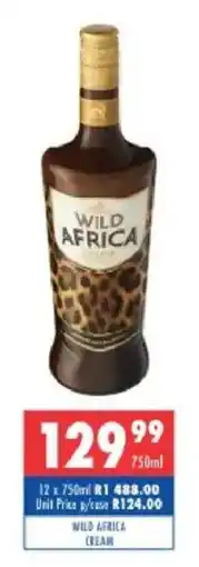 Ultra Liquors WILD AFRICA CREAM offer