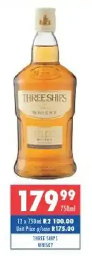 Ultra Liquors Three Ships Whisky offer