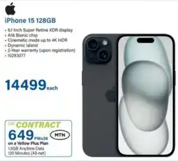 Incredible Connection iPhone 15 128GB offer