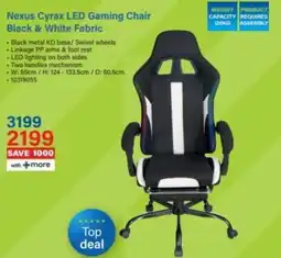 Incredible Connection Nexus Cyrax LED Gaming Chair offer