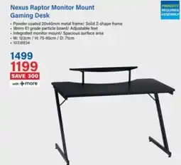 Incredible Connection Nexus Raptor Monitor Mount Gaming Desk offer
