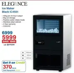 Incredible Connection ELEGANCE Ice Maker Black IC4501 offer