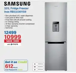 Incredible Connection SAMSUNG 321L Fridge Freezer offer