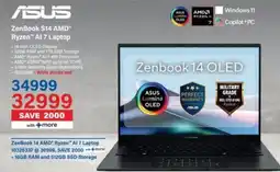 Incredible Connection ZenBook S14 AMD Ryzen AI 7 Laptop offer