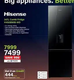 Incredible Connection Hisense 347L Combi Fridge offer