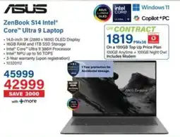 Incredible Connection ASUS ZenBook S14 Intel Core Ultra 9 Laptop offer